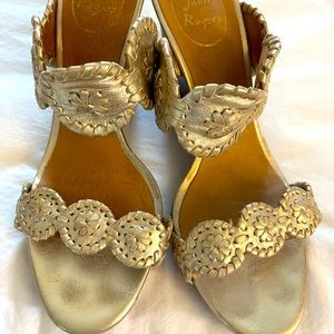 Jack Rogers Gold Wedge